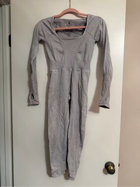 Free People Movement -Light Gray One-Piece Jumpsuit Romper
